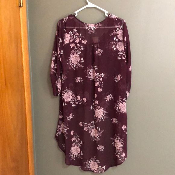 Maurices sheer button up kimono sz M. - Picture 2 of 3